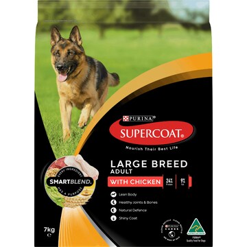 Supercoat Active Chicken With Beef Large Breed Dry Dog Food 7kg