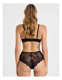 Captivate Luxe Micro & Lace Hipster in Black