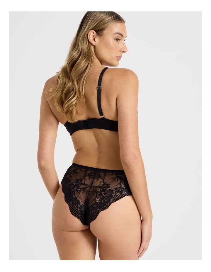 Captivate Luxe Micro & Lace Brazilian in Black