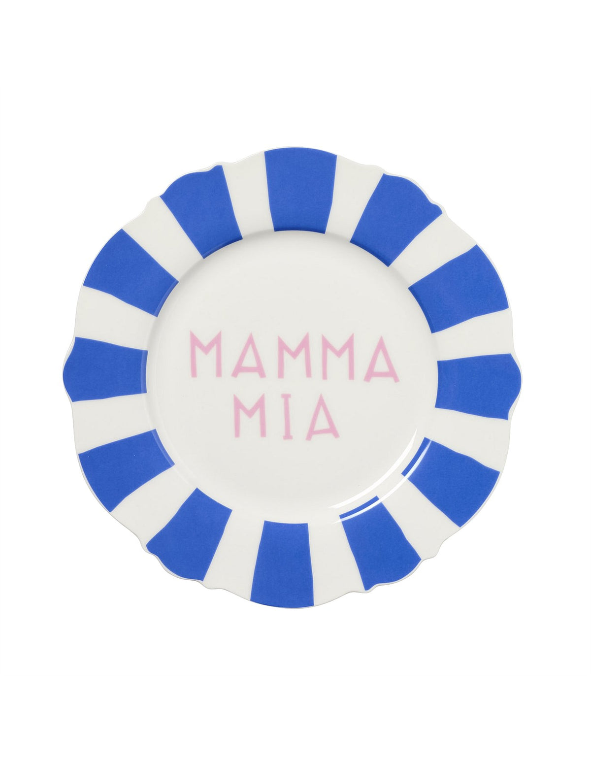 Mamma Mia 27.5cm Set of 4 New Bone China Dinner Plates Multi