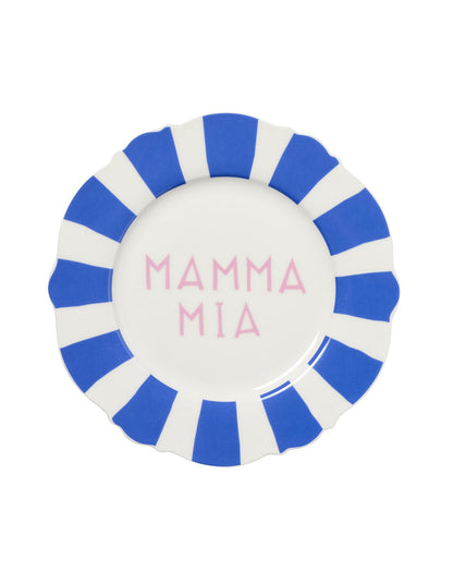 Mamma Mia 27.5cm Set of 4 New Bone China Dinner Plates Multi