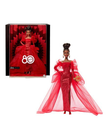 Mattel 80th Anniversary Barbie Brunette Hair Doll