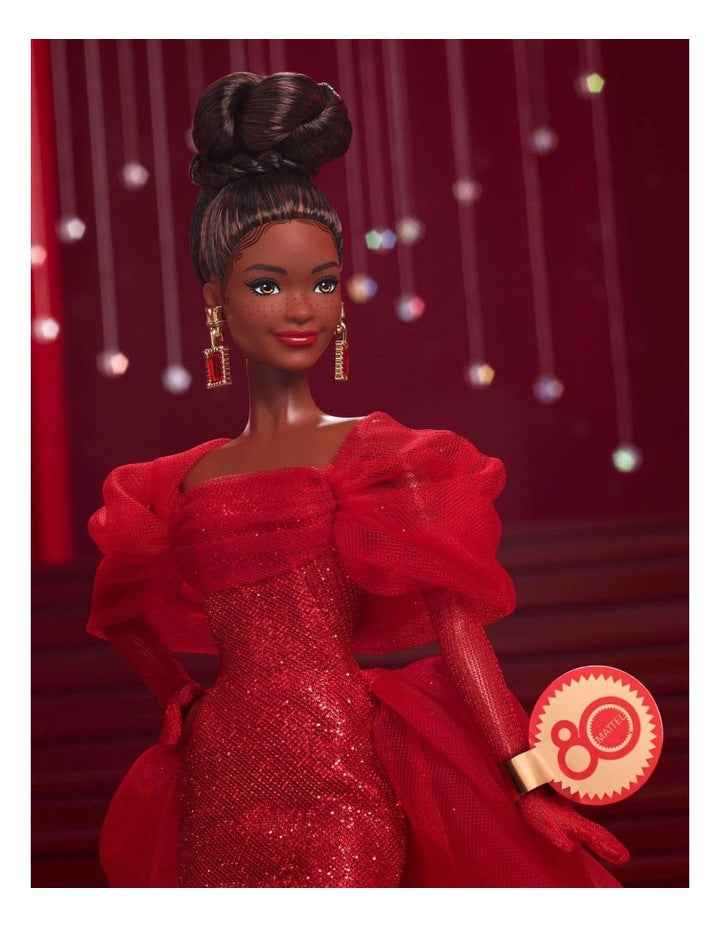 Mattel 80th Anniversary Barbie Brunette Hair Doll