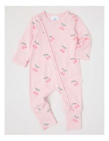 Essential Jersey Cherry Coverall in Light Pink