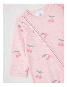 Essential Jersey Cherry Coverall in Light Pink