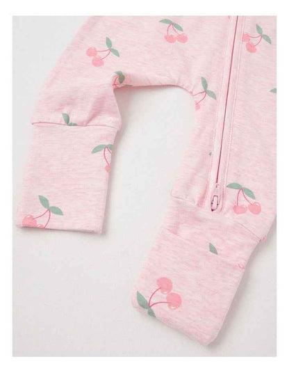 Essential Jersey Cherry Coverall in Light Pink