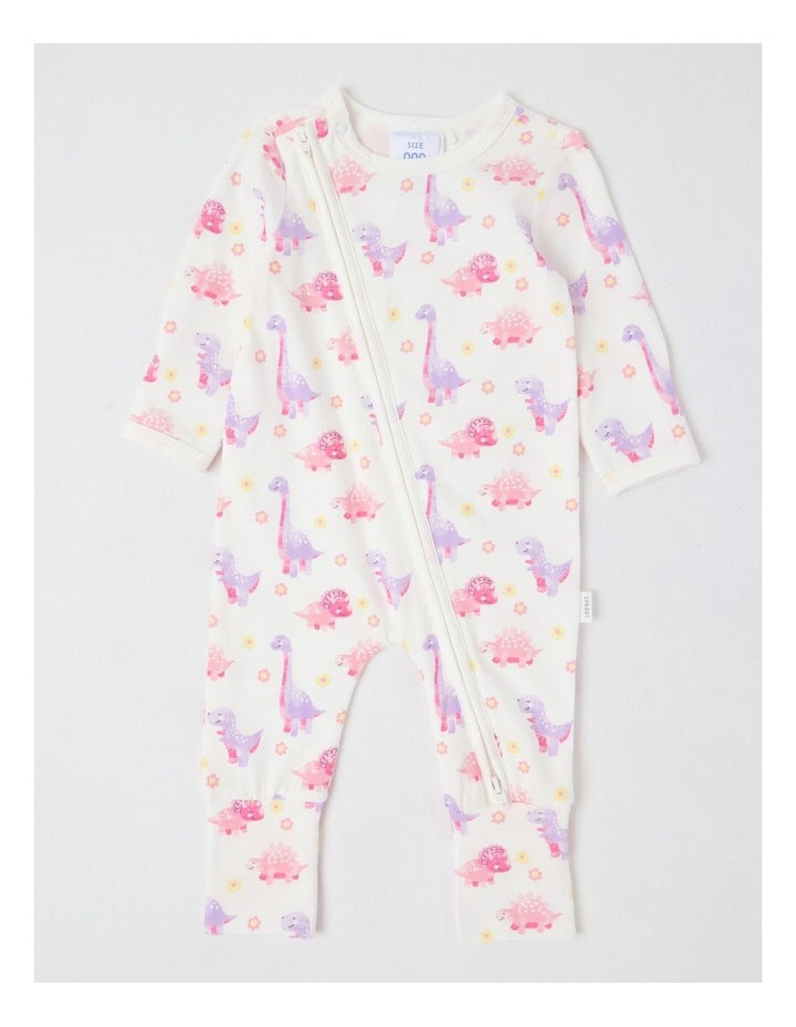 Essential Jersey Dino Coverall in White