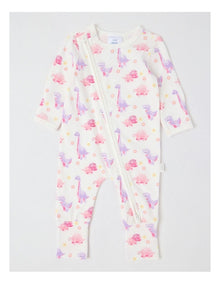 Essential Jersey Dino Coverall in White