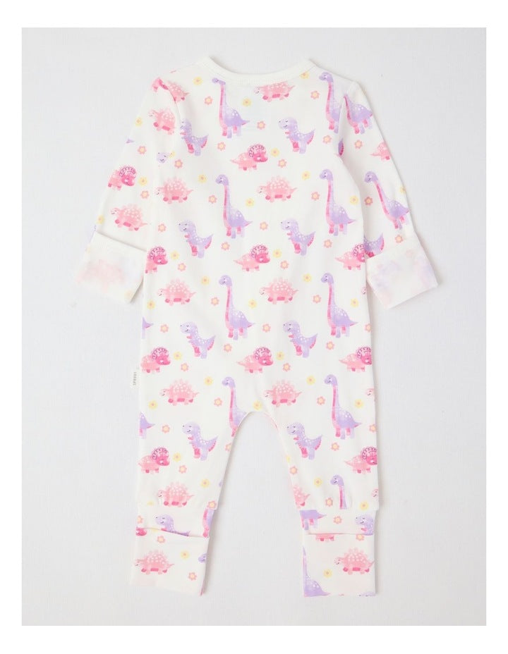 Essential Jersey Dino Coverall in White