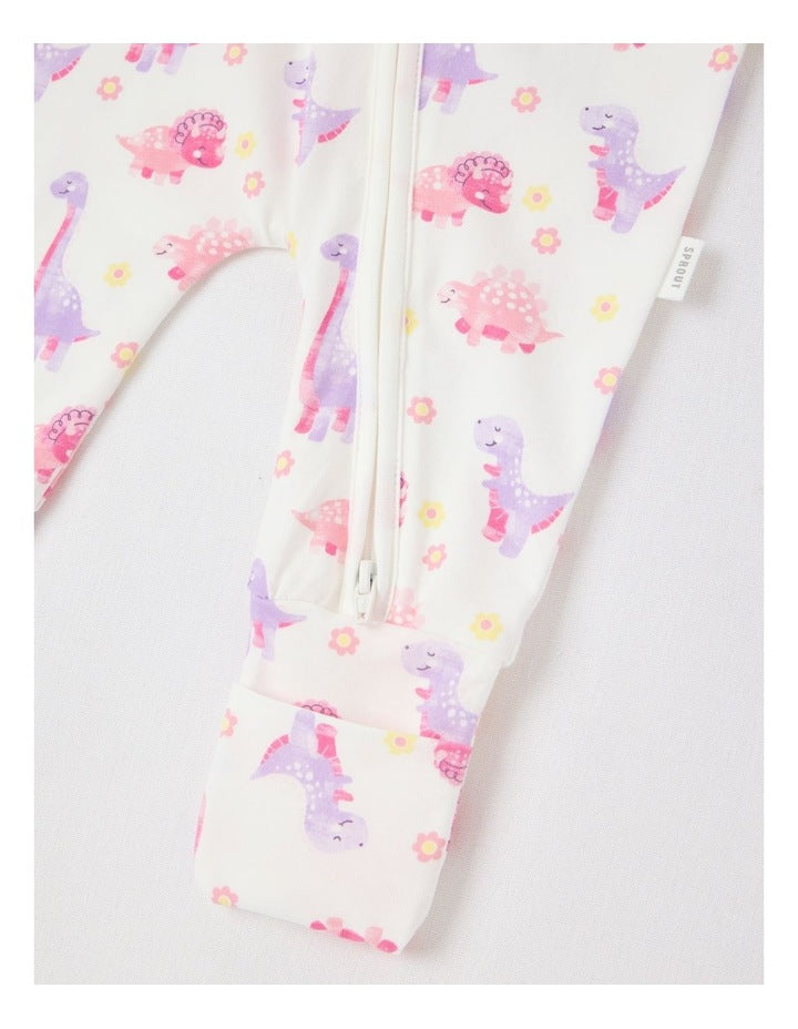 Essential Jersey Dino Coverall in White