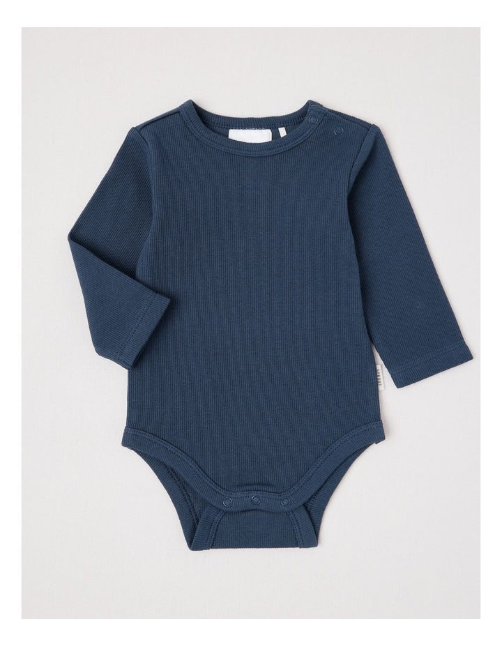 Essential Rib Cars Bodysuit Navy in Blazer