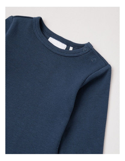 Essential Rib Cars Bodysuit Navy in Blazer