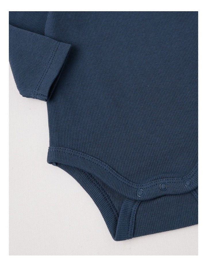 Essential Rib Cars Bodysuit Navy in Blazer
