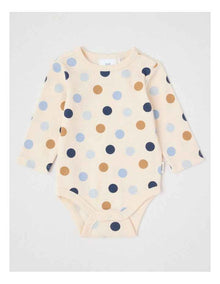 Essential Rib Spot Bodysuit in Egg Nog