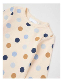 Essential Rib Spot Bodysuit in Egg Nog