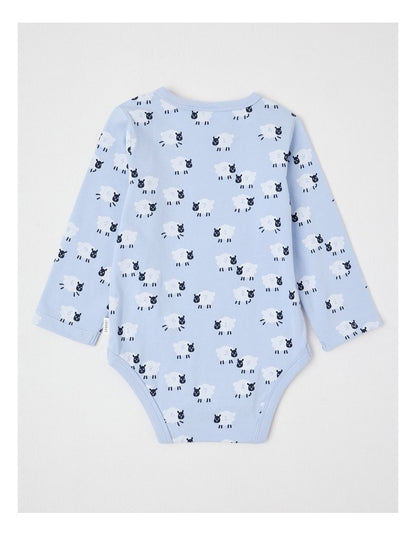 Essential Jersey Sheep Bodysuit in Windsurfer