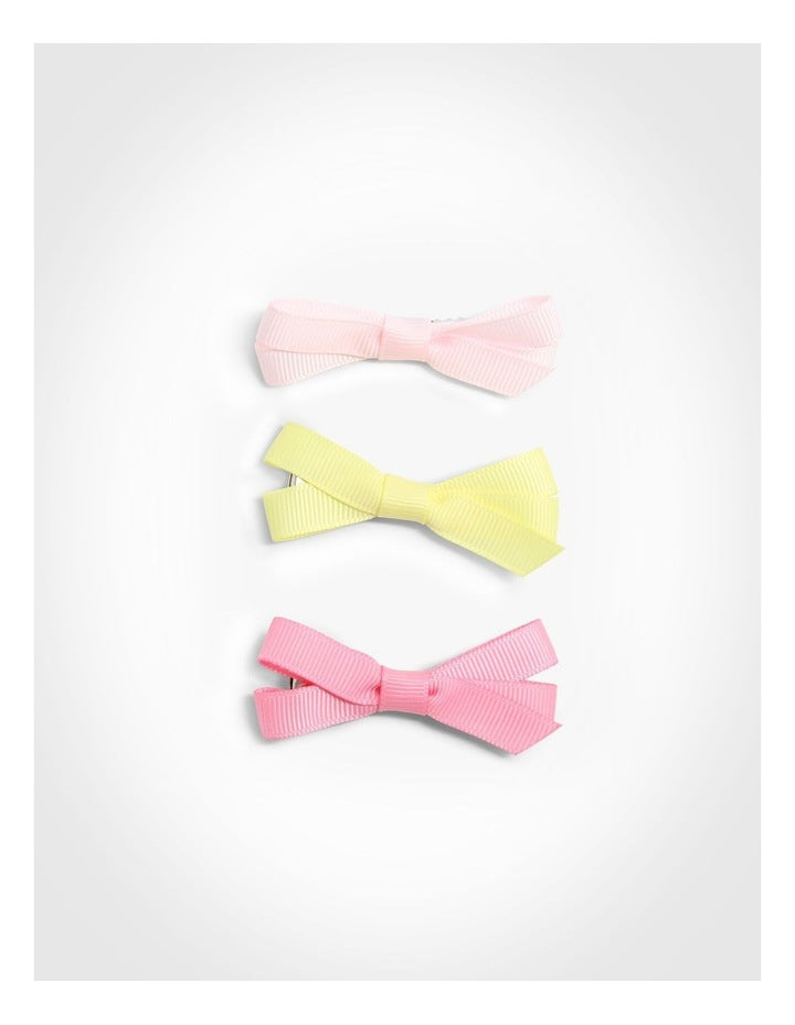 Bow Hairclip And Hairtie Set in Multi