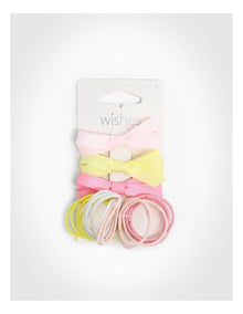 Bow Hairclip And Hairtie Set in Multi