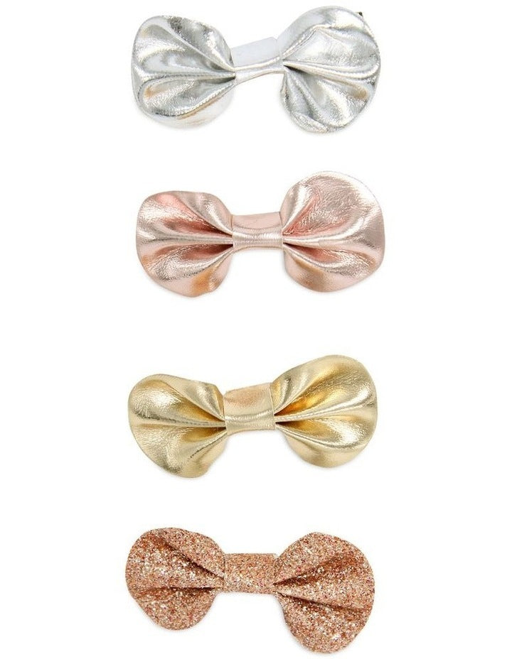 Bow Hairtie & Hairclip Set in Multi