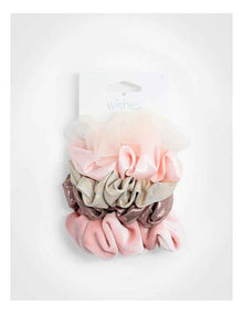Pink Scrunchie 5 Pack in Multi