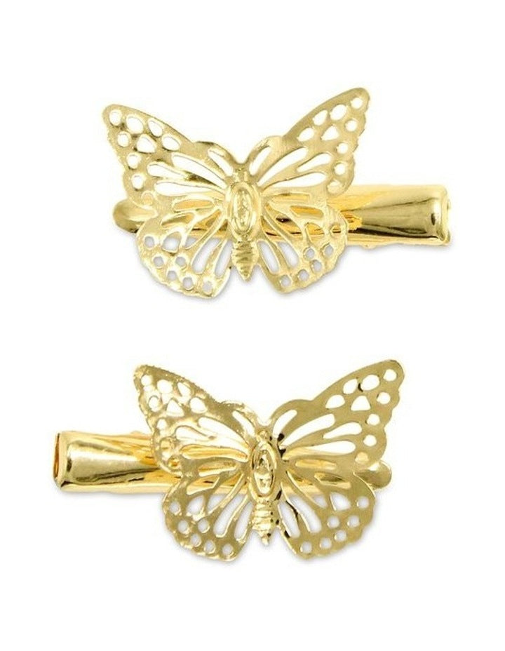Gold Metal Butterfly Jewel Set in Multi