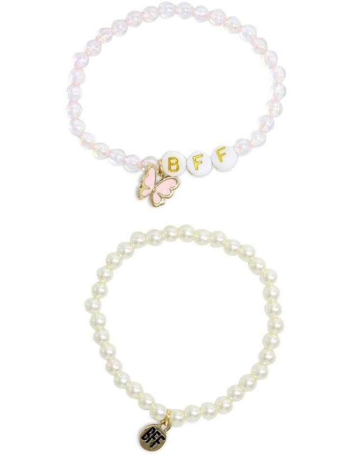 Bff Butterfly Beaded Bracelt Pack Of 5 in Multi