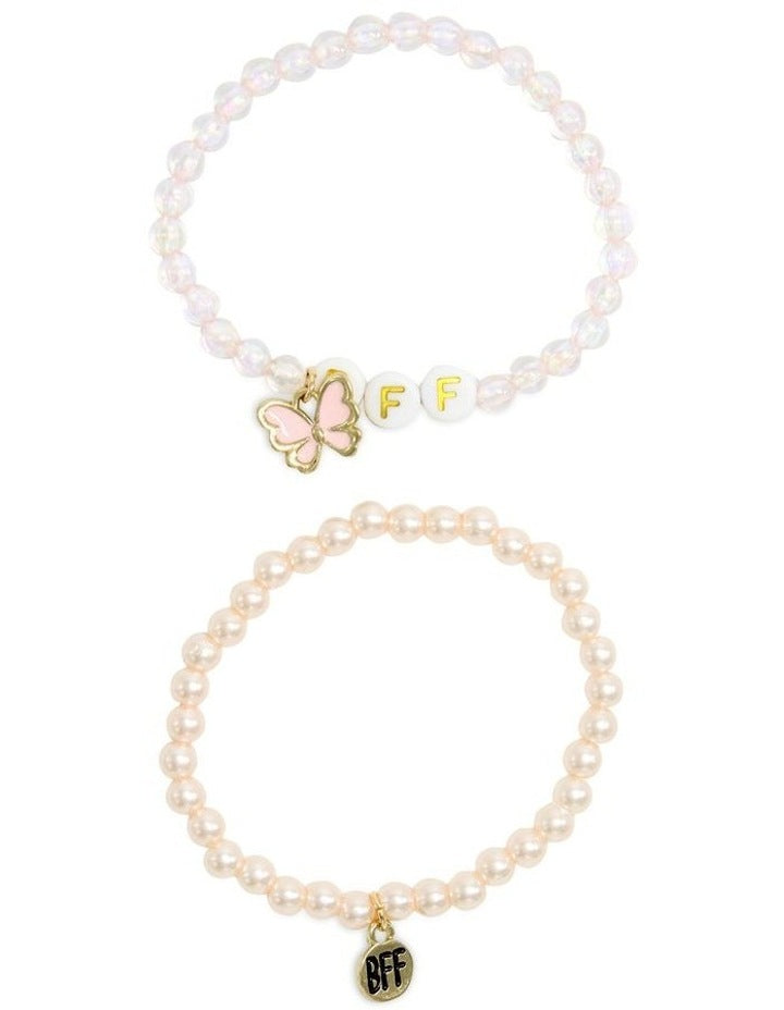 Bff Butterfly Beaded Bracelt Pack Of 5 in Multi