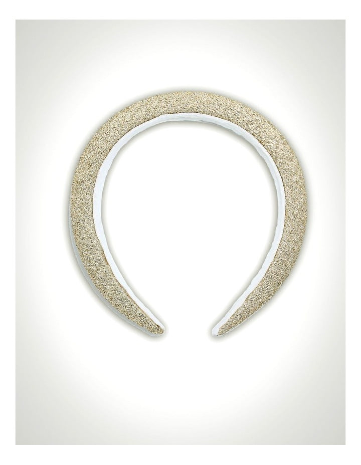 Glitter Padded Alice Band in Gold