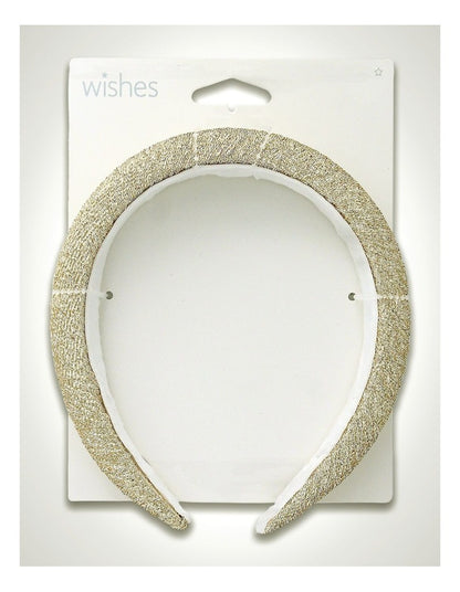 Glitter Padded Alice Band in Gold