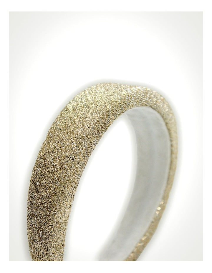 Glitter Padded Alice Band in Gold