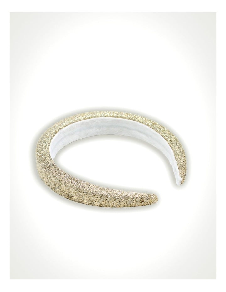 Glitter Padded Alice Band in Gold