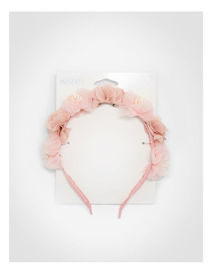 Pink Pearl Floral Aliceband in Multi