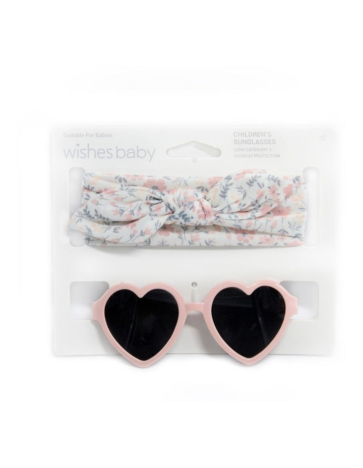 Baby Flower Headband and Sunglasses Set in Multi