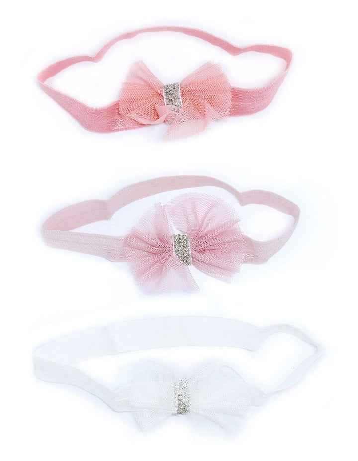 Tulle Bows Headbands 3 Pack in Multi
