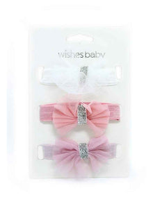 Tulle Bows Headbands 3 Pack in Multi