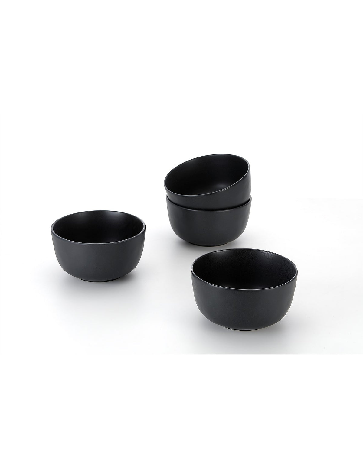 Airlie Noodle and Soup Bowls Set of 4 Black