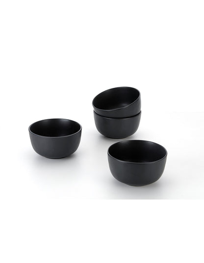 Airlie Noodle and Soup Bowls Set of 4 Black