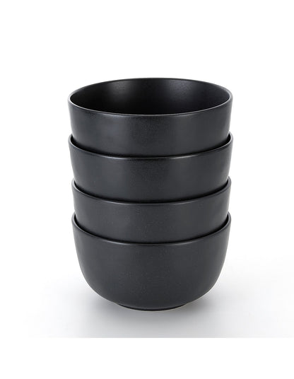 Airlie Noodle and Soup Bowls Set of 4 Black