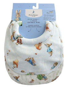 Peter Rabbit And Benjamin Bunny Dribble Bibs 2 Pack in Blue