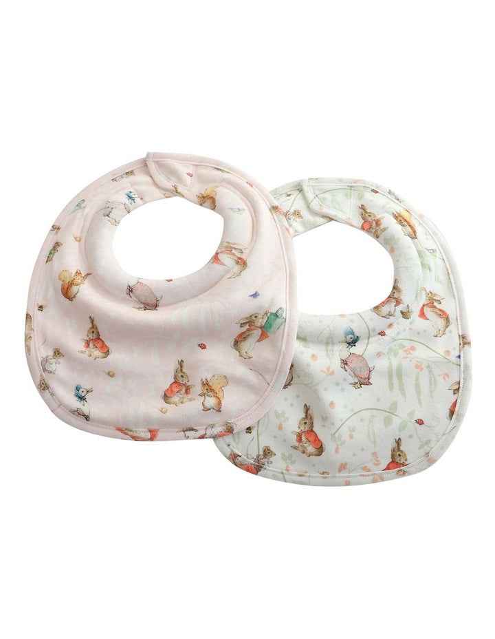 Flopsy Mopsy And Cotton Tail Dribble Bibs 2 Pack in Pink
