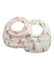 Flopsy Mopsy And Cotton Tail Dribble Bibs 2 Pack in Pink