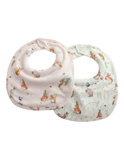 Flopsy Mopsy And Cotton Tail Dribble Bibs 2 Pack in Pink