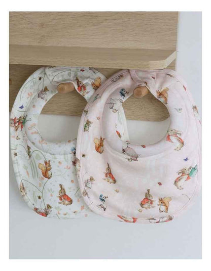 Flopsy Mopsy And Cotton Tail Dribble Bibs 2 Pack in Pink
