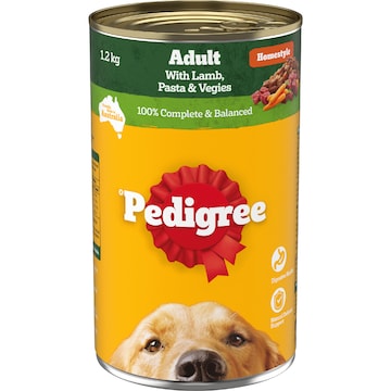 Pedigree Homestyle With Lamb Pasta & Veggies Wet Dog Food Can 1.2kg