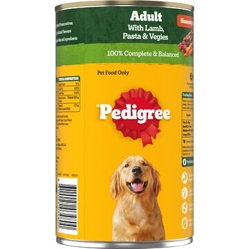 Pedigree Homestyle With Lamb Pasta & Veggies Wet Dog Food Can 1.2kg