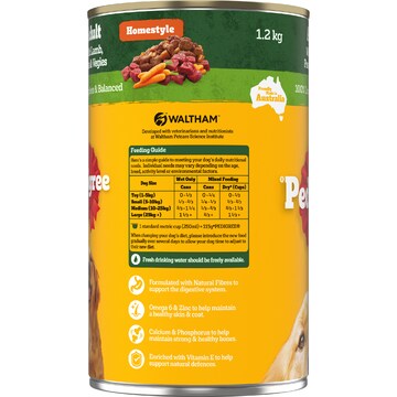 Pedigree Homestyle With Lamb Pasta & Veggies Wet Dog Food Can 1.2kg