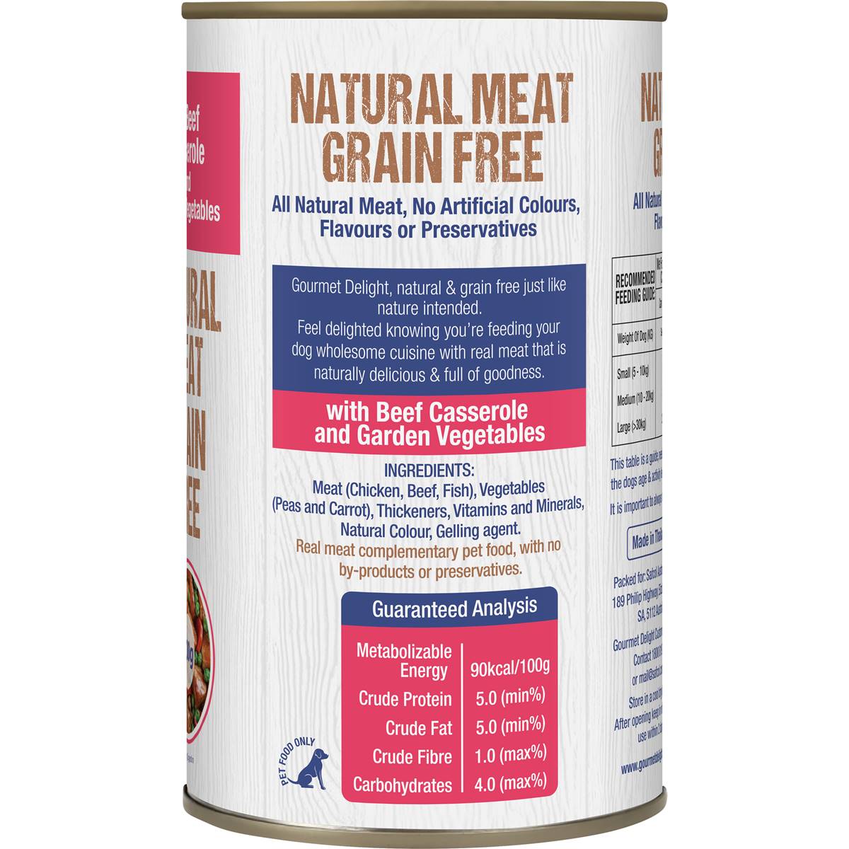 Gourmet Delight Wet Dog Food Beef 700g
