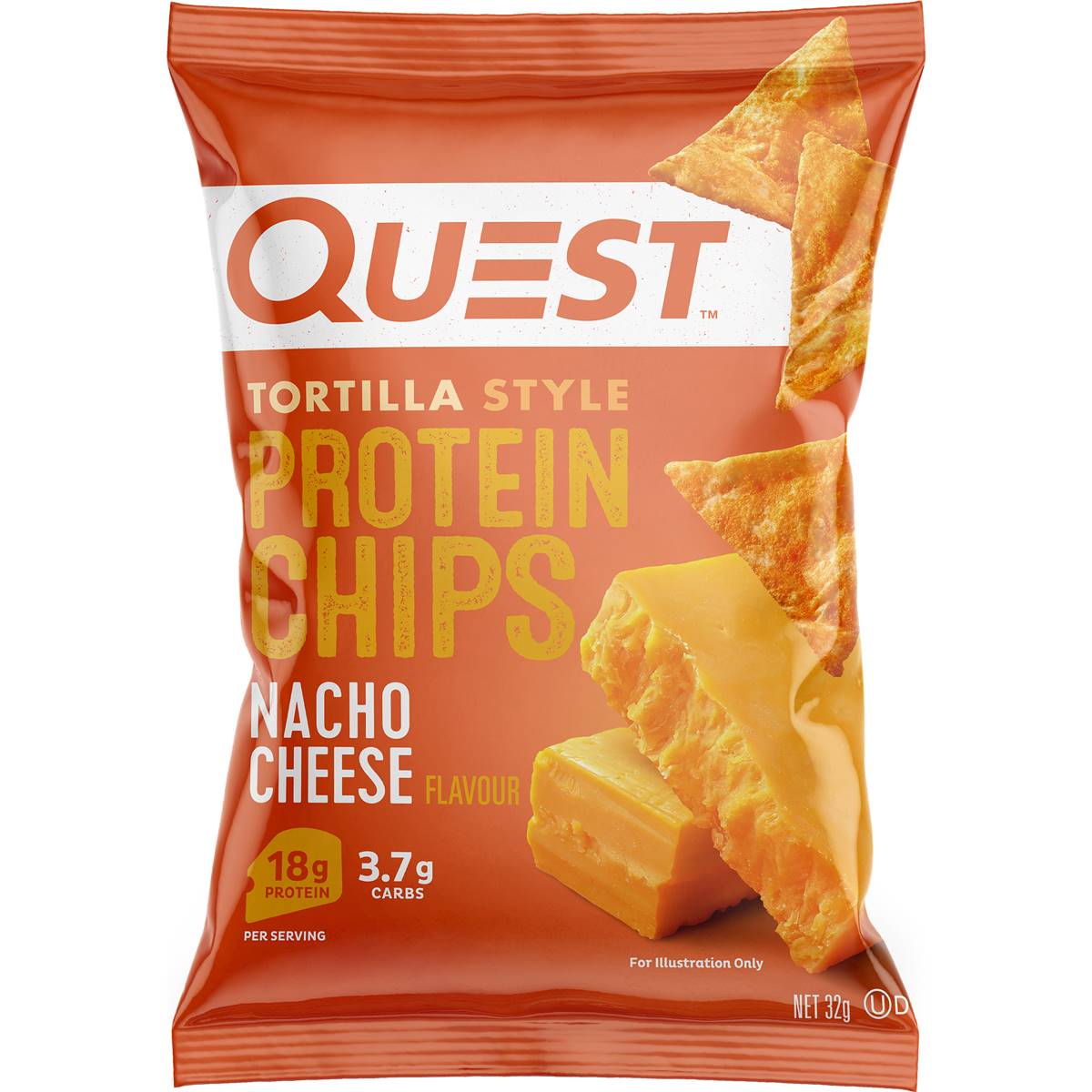 Quest Tortilla Style Protein Chips Nacho Cheese Flavour 32g