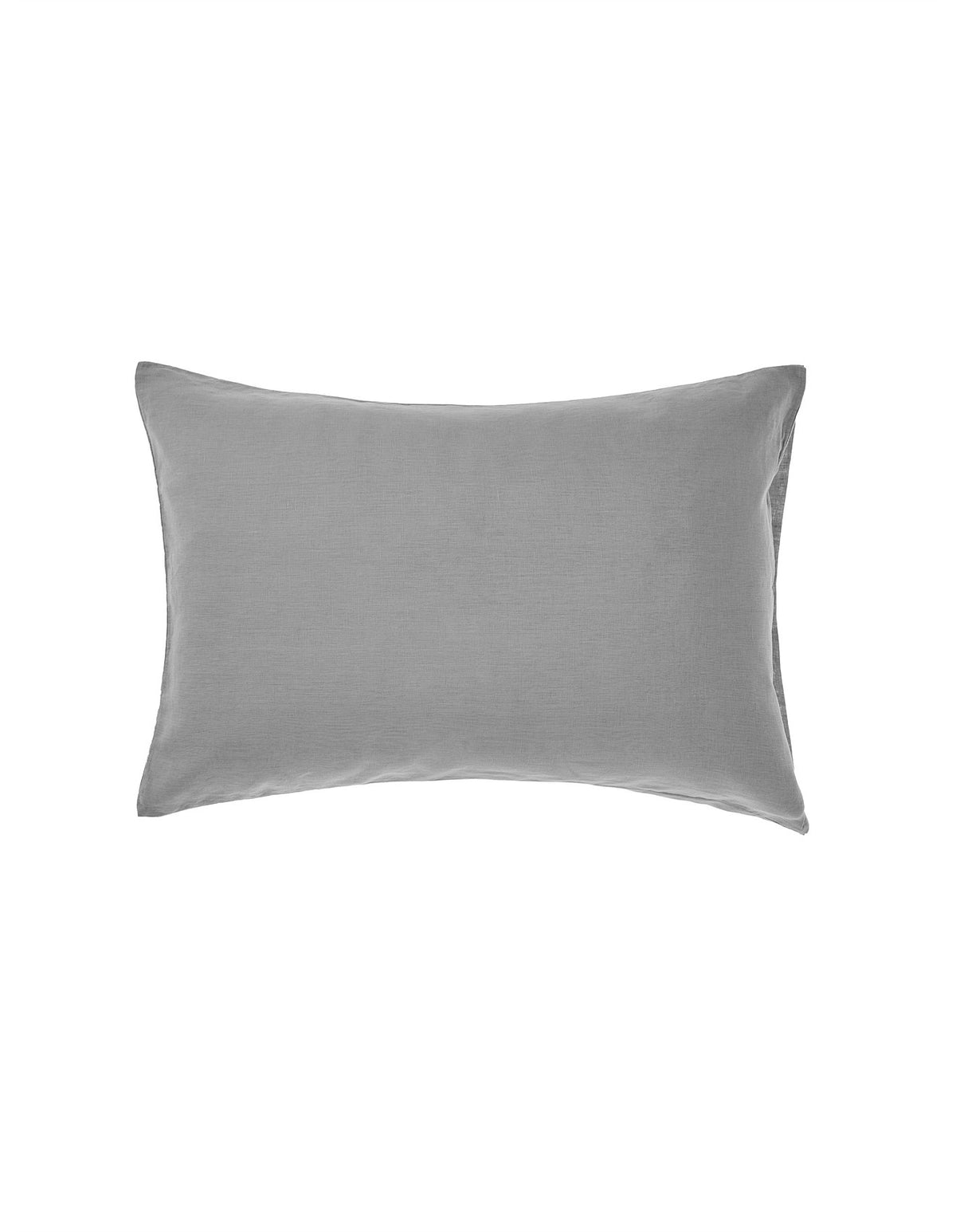 Washed Linen 48cm x 73cm Standard Linen Pillowcase Ash