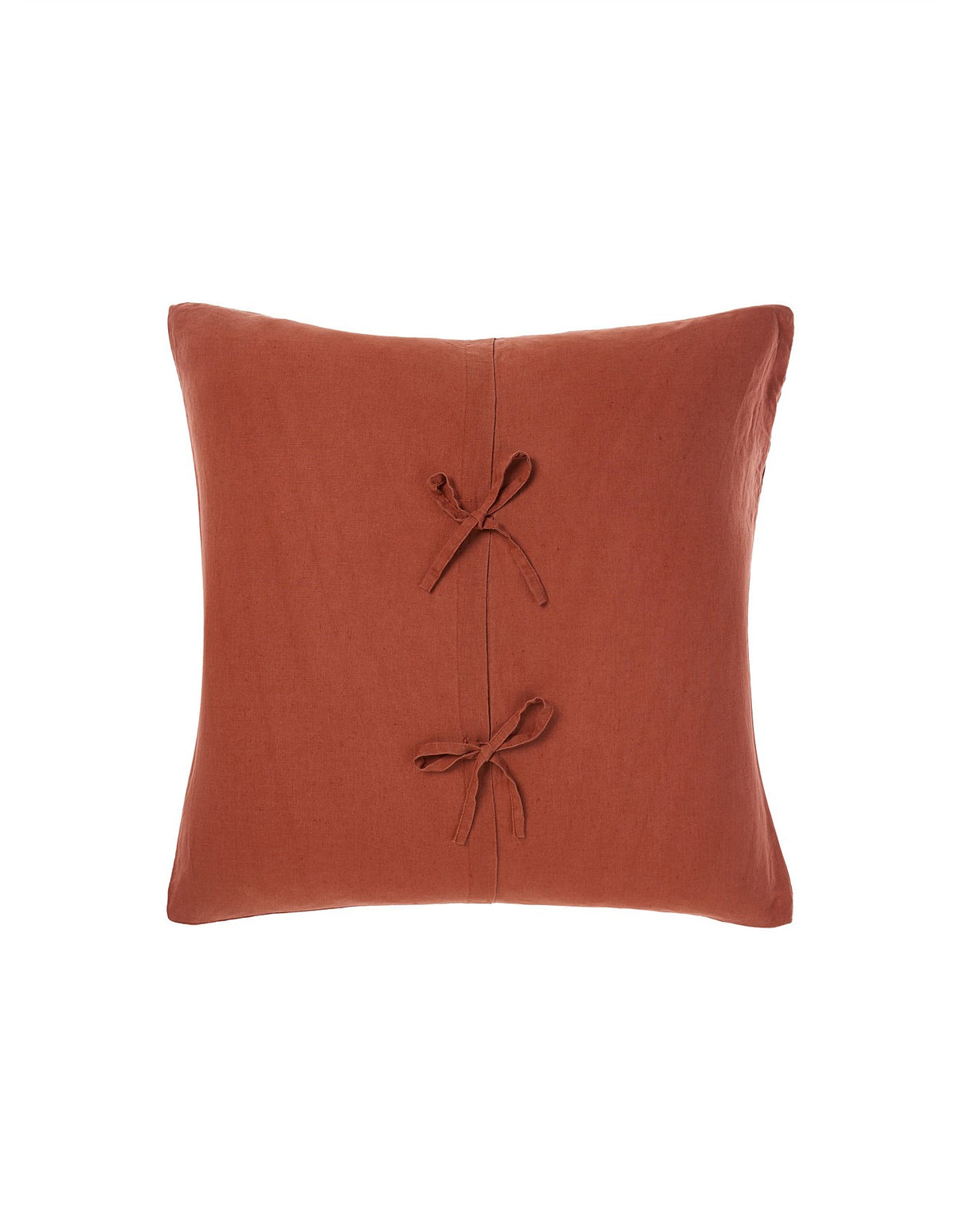 Washed Linen 65cm European Pillowcase Rust
